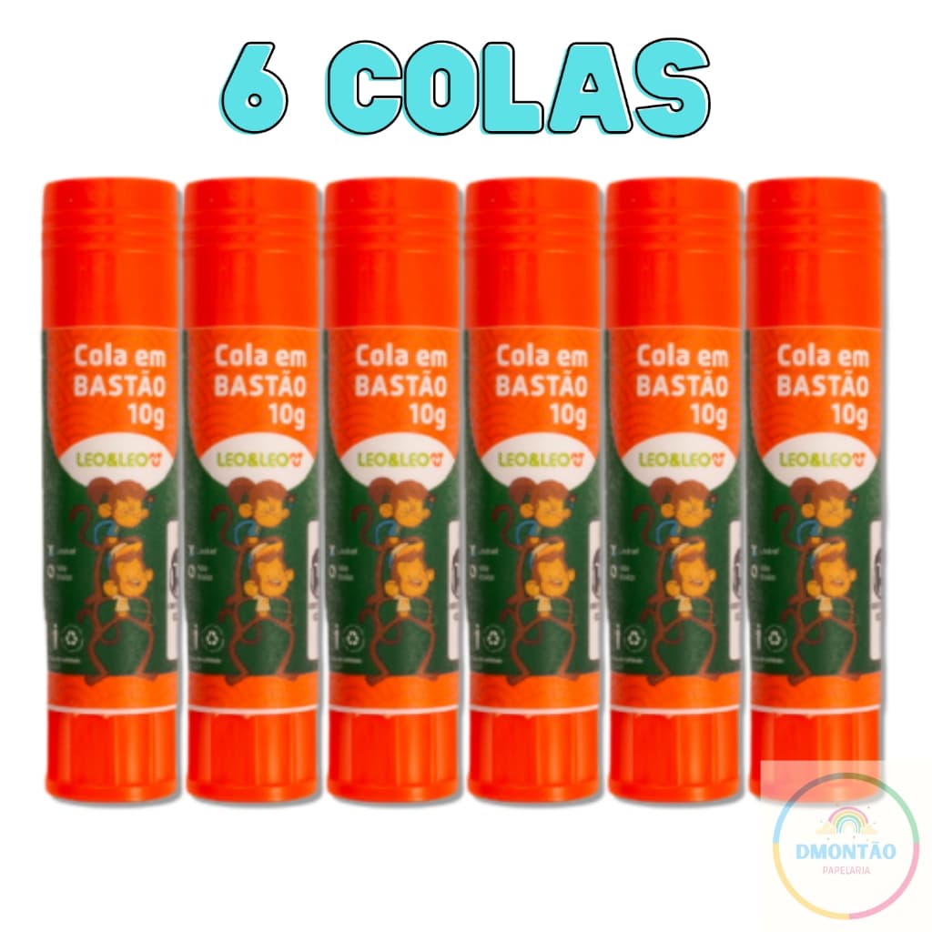 Cola Bastão 10g/21g Leo Leo-Kit 6 Unidades