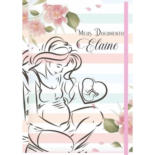 CADERNETA DA GESTANTE COM PASTA CATALOGO PERSONALIZADA