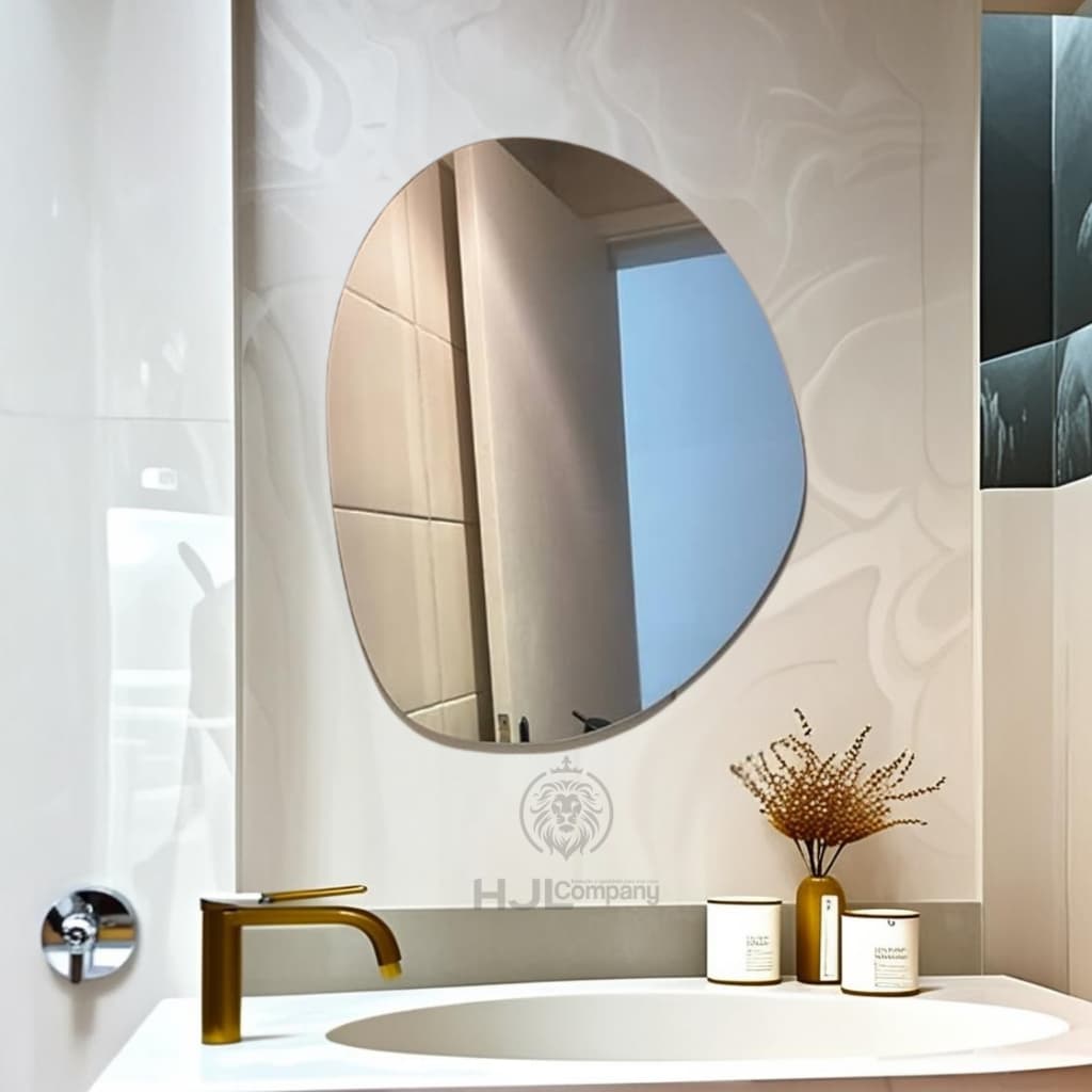 Espelho Organico Decorativo Abstrato Tendência Moda Super Lançamento Luxo Para Banheiro Sala