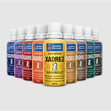 Corante Líquido Xadrez Sherwin-Williams 50ml - Todas as Cores - Para Tinta de Parede Base Água