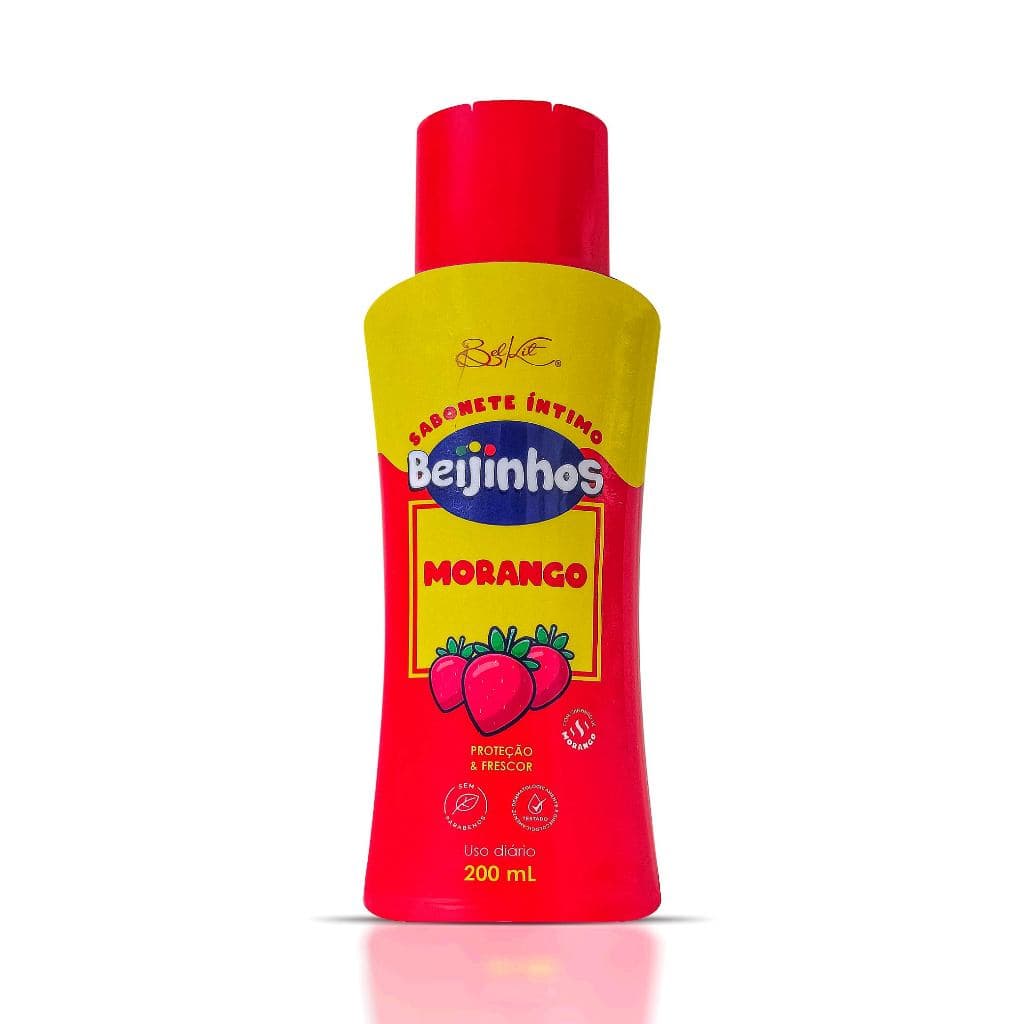 Sabonete Íntimo Feminino Morango Beijinhos Proteção e Frescor 200ml Belkit