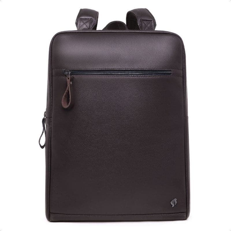 Mochila em couro Masculina Feminina Escolar Universitário Executiva Notebook 15'6 polegadas