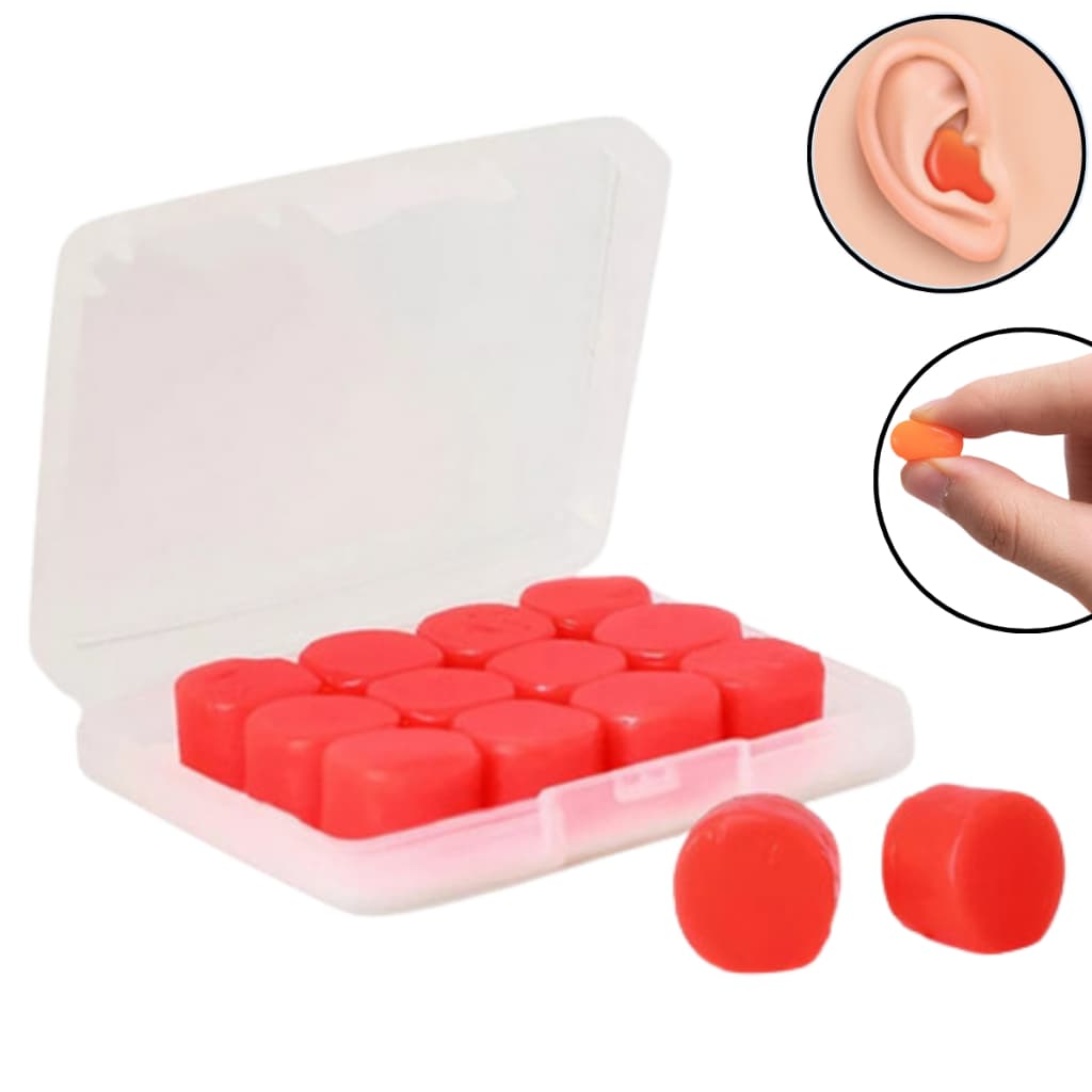 Protetor De Ouvido Auricular Moldável Dormir Natação 6 Pares