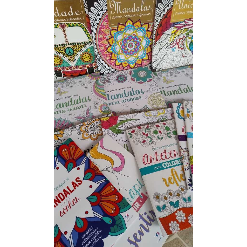 Feira De Livros Para Colorir anti estresse arteterapia várias editoras