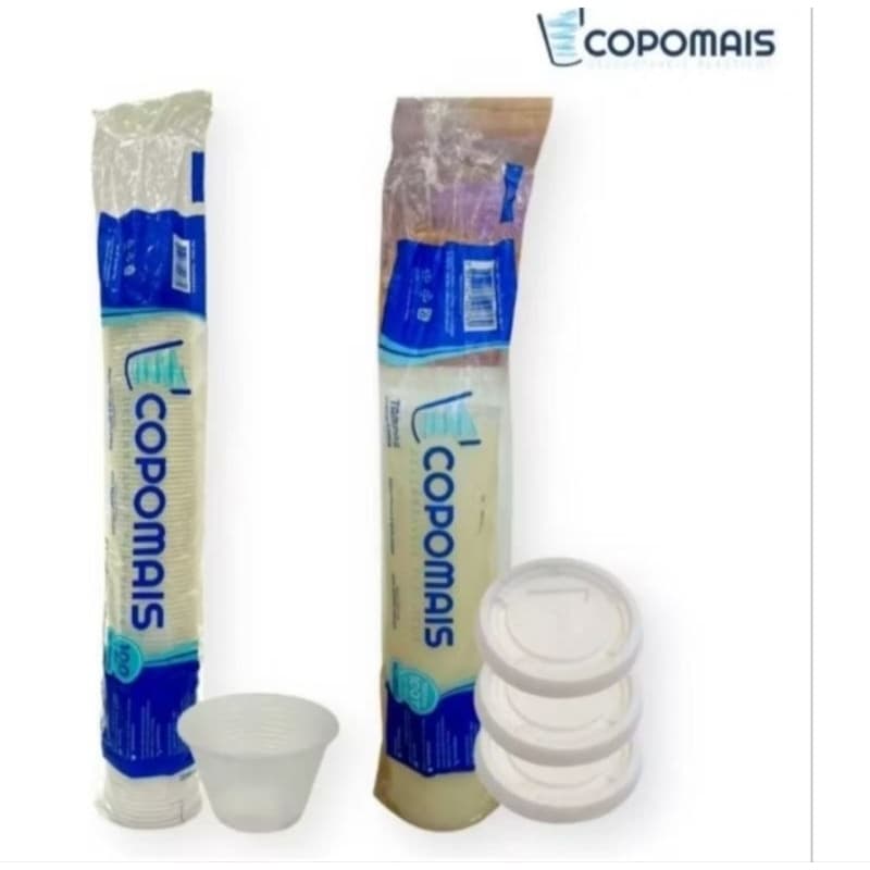 Pote Plástico 100ml com Tampa para sobremesa gelatina, Pudim ,sorvete - 100unid.