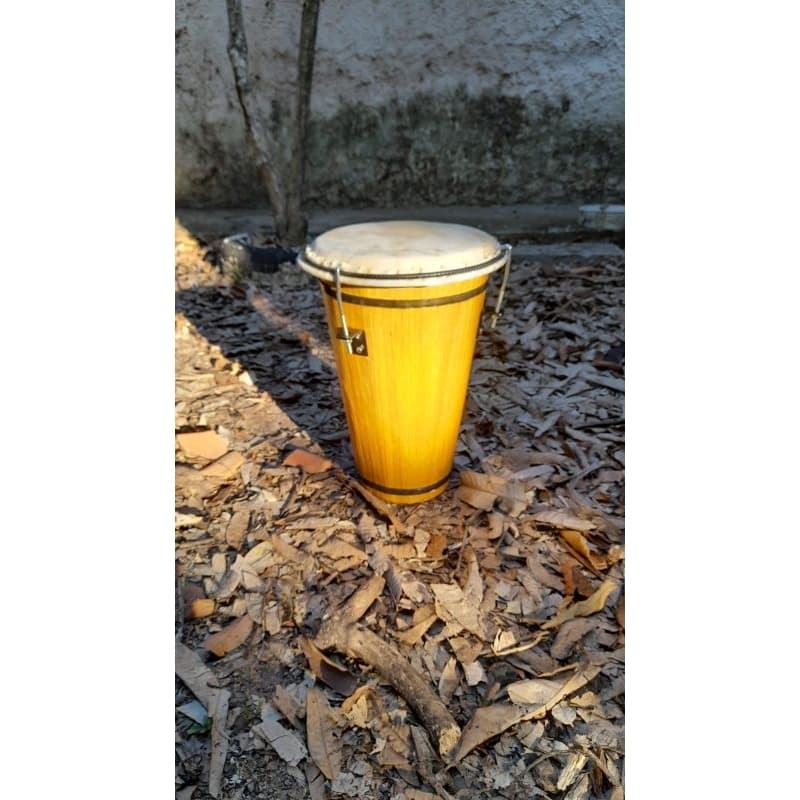 Atabaque/Macaco de 40cm feito com madeira de lei ( tachi )