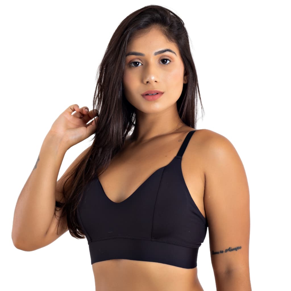 Sutiã Reforçado Top Sem Bojo Microfibra Lingerie Feminino