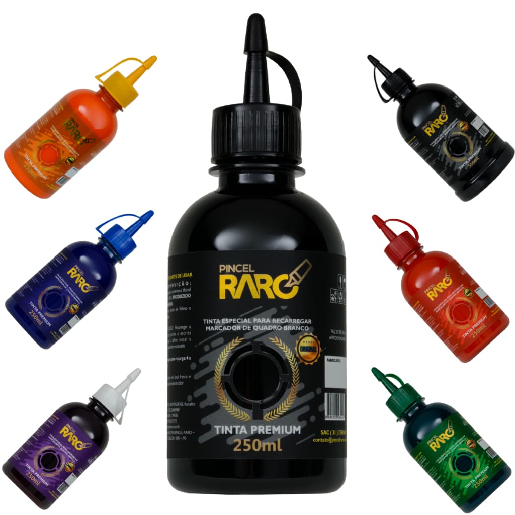 Tinta De Marcador Para Quadro Branco 250ml - 6 Cores