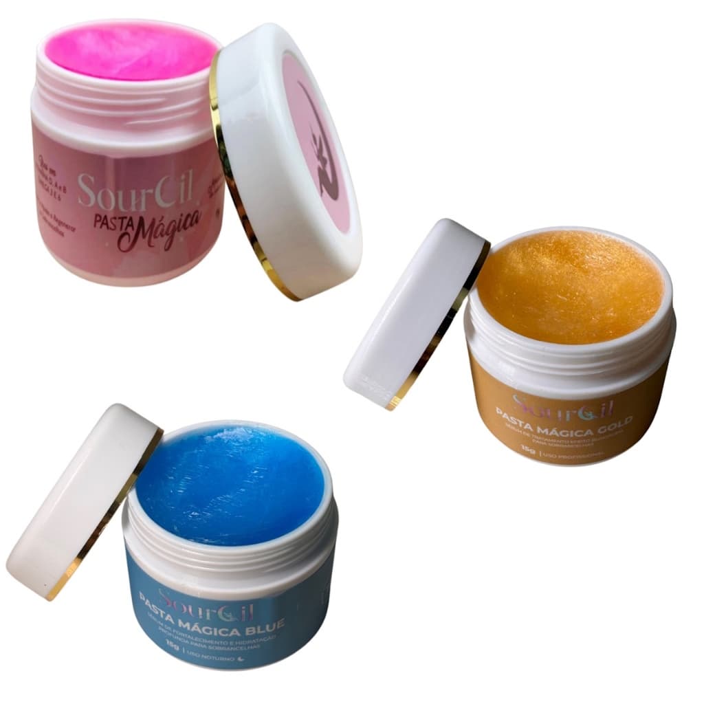 Sobrancelha Gel Modelador Sourcil Pasta Magica Lançamento Dourada Azul Rosa Escolha Cor