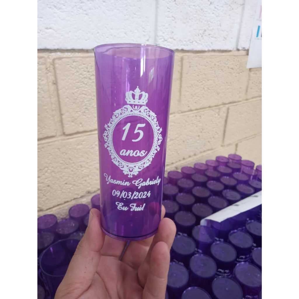 30 COPO (S)  LONG DRINK COM ARTE EM UMA COR E A MESMA ARTE PARA TODOS OS COPOS