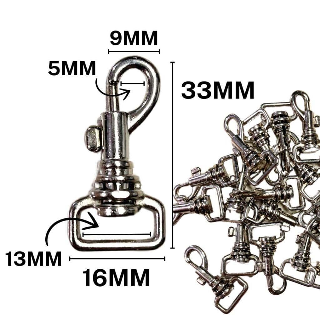 Kit 10, 20 ou 50 Mosquetão Italiano 33mm - Chaveiros e Artesanato em Geral