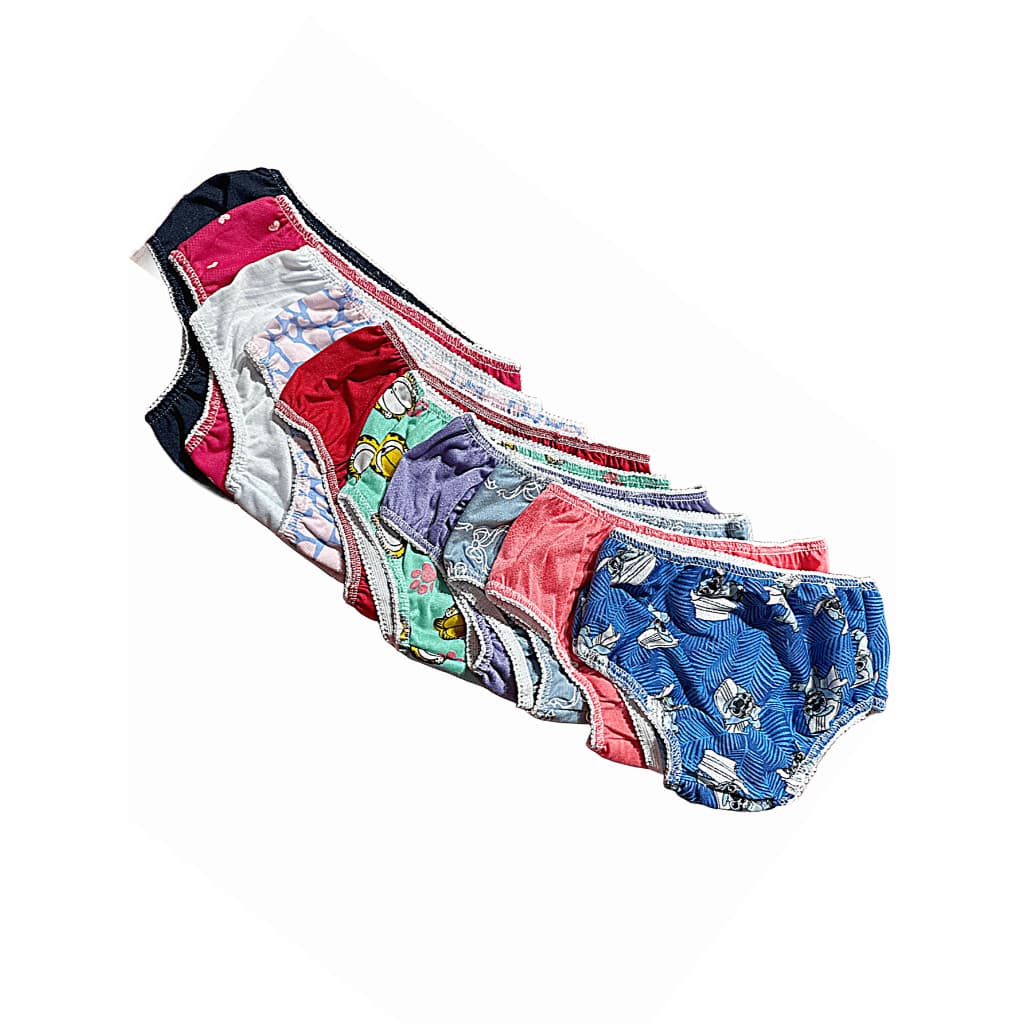 10 CALCINHA INFANTIL KIT CALCINHA DIVERTIDAS CORES E ESTAMPAS SORTIDAS