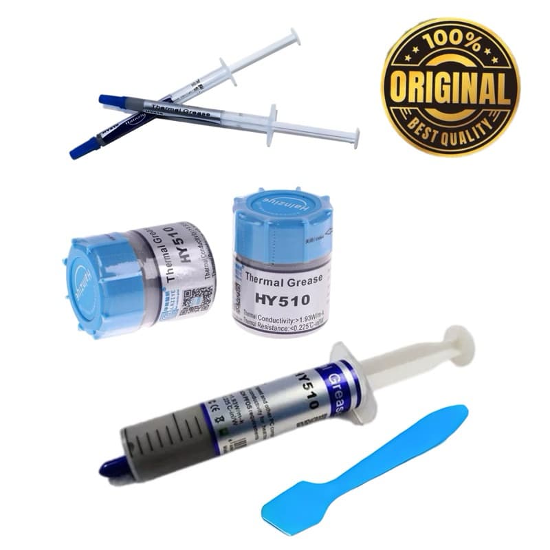 Pasta Térmica Prata Alta Performance HY510 Original Halnziye com Pazinha Espátula para Aplicação