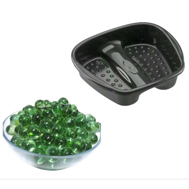 Kit Bacia Pedicure + 20 Bolinhas de gude relaxante muscular massagem pedicure escaldar os pés