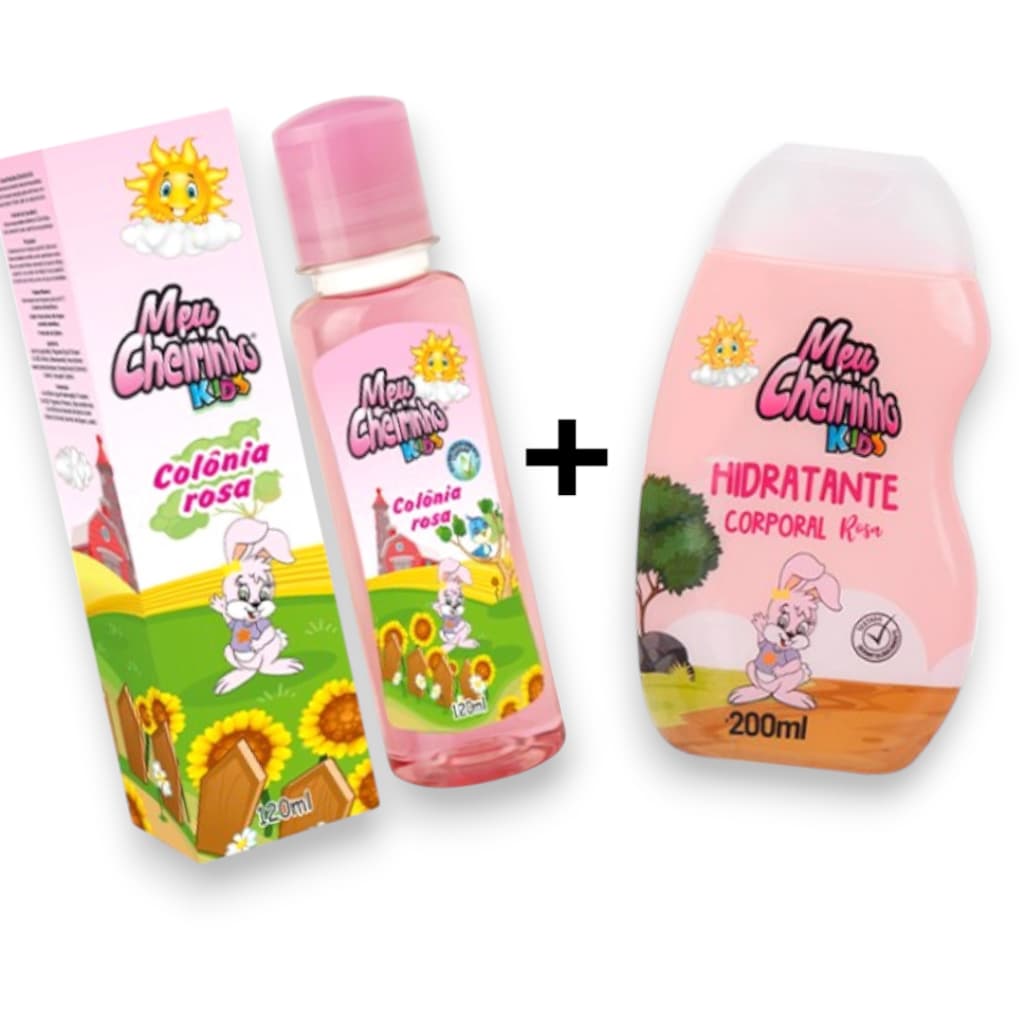 Kit Colónia Hidratante Infantil Meu Cheirinho Rosa Kids Corpora