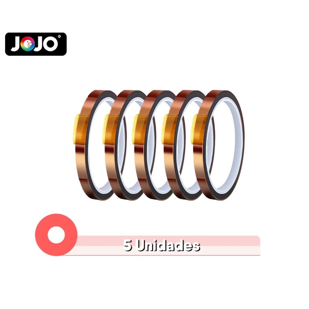 5 KIT Fita Térmica 0,5cm*33m. para Sublimação, fita térmica, fita para sublimação, fita para estampar, fita de proteção