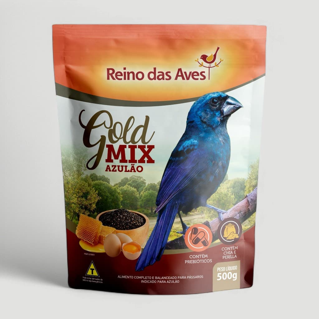 Ração Azulão Gold Mix 500g