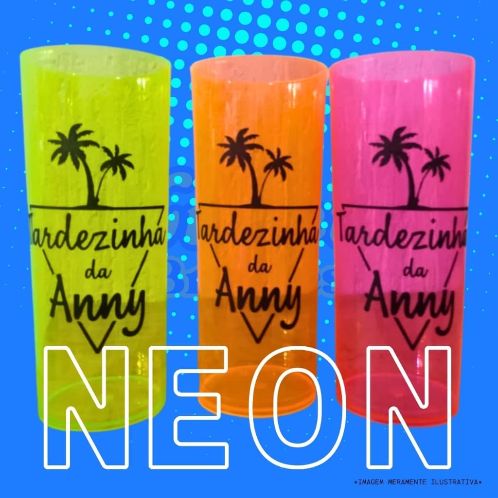 20 COPO (S)  LONG DRINK COM ARTE EM UMA COR E A MESMA ARTE PARA TODOS OS COPOS