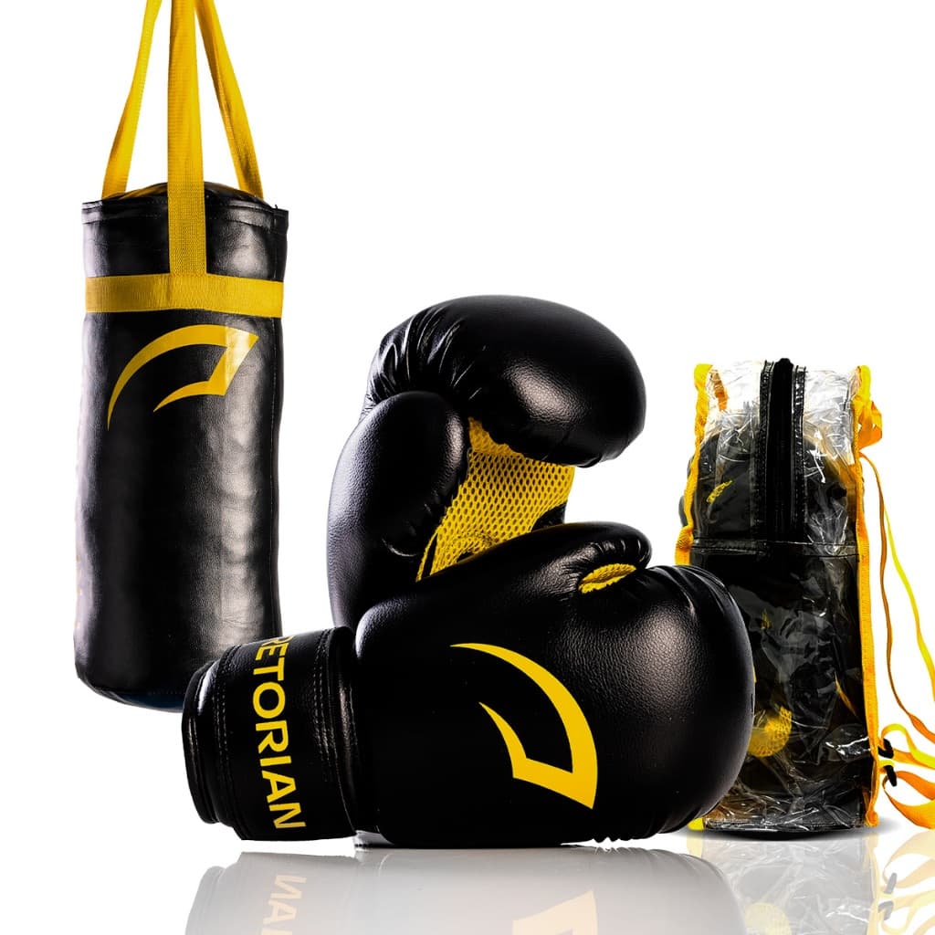 Saco De Pancada Infantil + Luva Boxe Kit Pequeno Pretorian