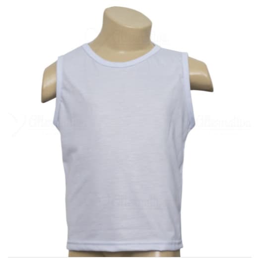 REGATA INFANTIL FEMININA BRANCA-100% POLIESTER