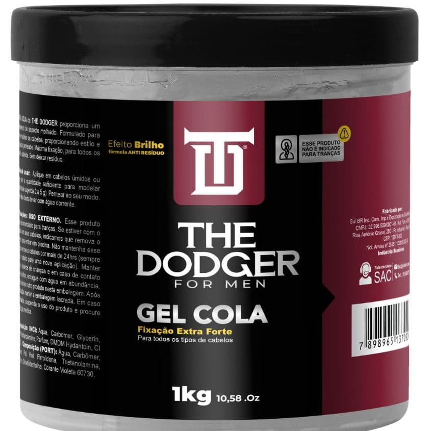 Gel Cola Incolor  - The Dodger de 300g, 500g e 1kg