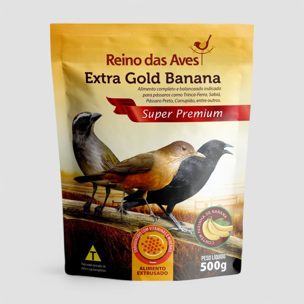 RAÇÃO EXTRA GOLD BANANA 500G