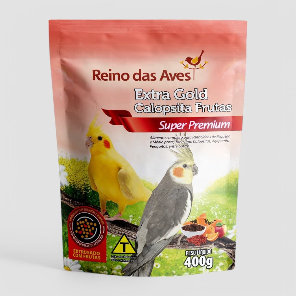 Ração Extra Gold Calopsita Frutas 400g