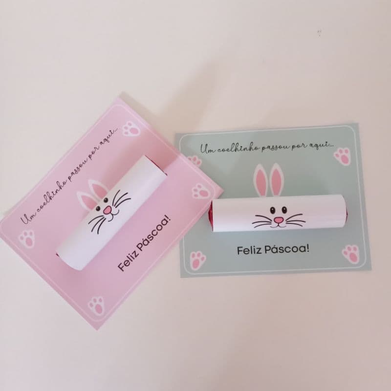 Cartão Páscoa  + Rótulo para chocolate / Lembrancinha / Mimo