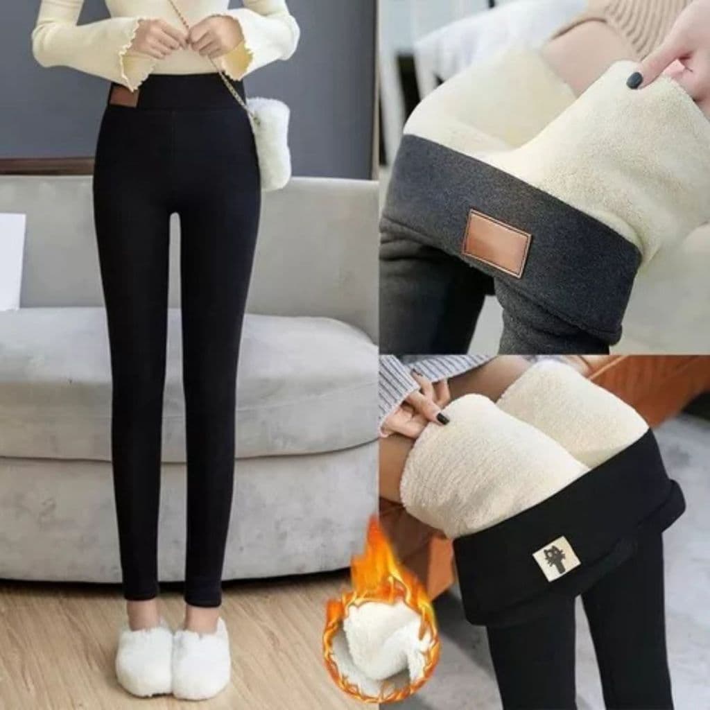 Calça Térmica Forrada Com Lã - Frio Neve Legging 100% Forrada Foto Real