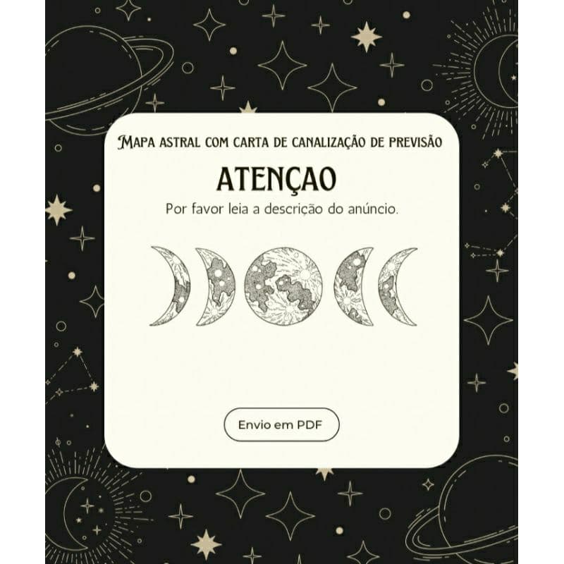 Mapa Astral Completo + Carta Canalizada de Previsão