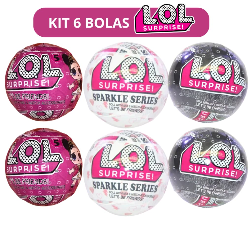 Kit com 6 Bolas LOL Surprise – Série Especial Lol - SEM ACESSORIOS