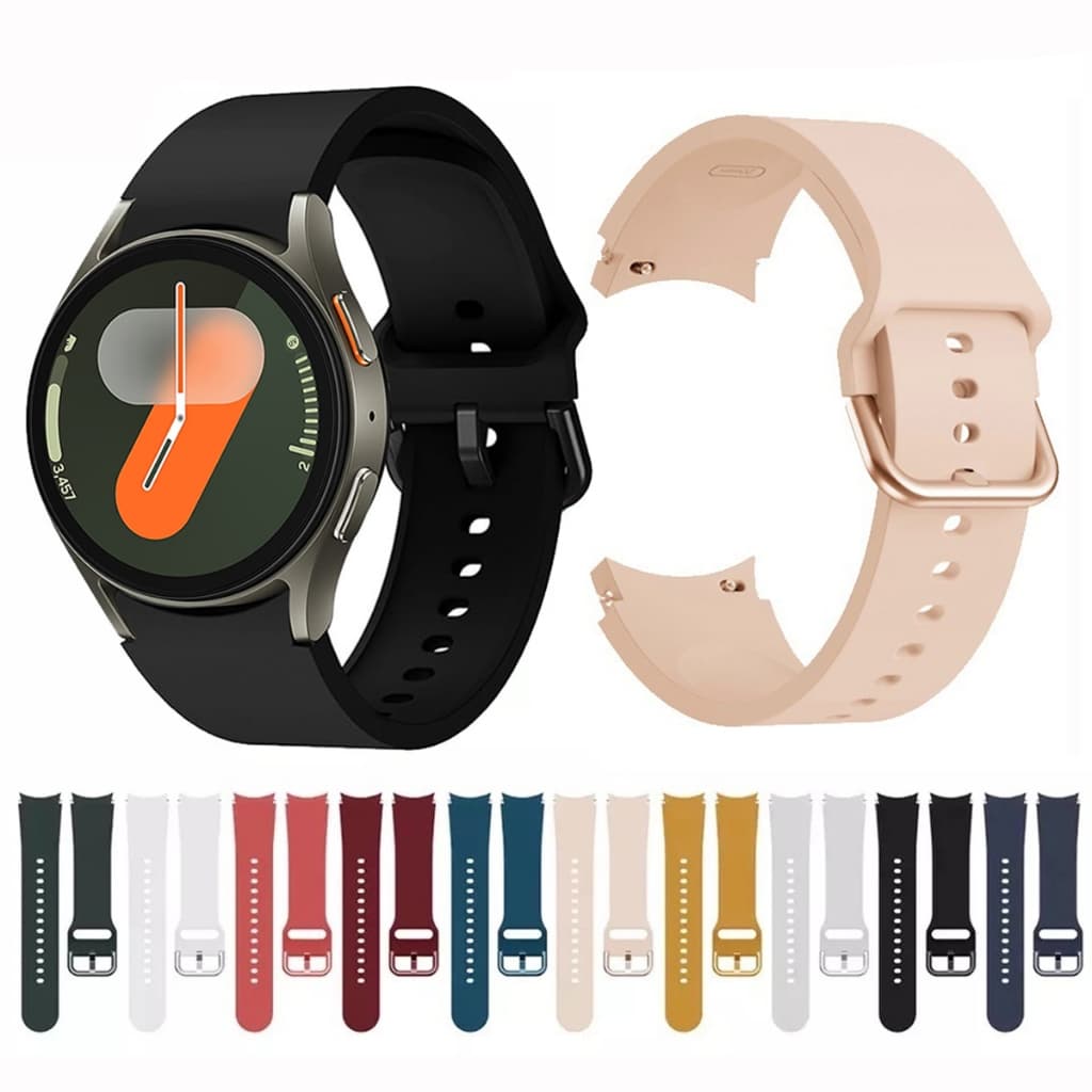 Pulseira de Silicone para Samsung Galaxy Watch 7 6 5 4 FE 5Pro Classic 40mm 44mm 45mm 42mm 43mm 47mm