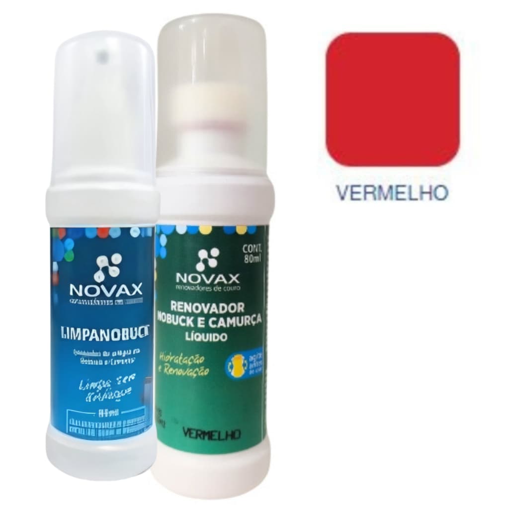 Limpa Nobuck e Camurça + renovador 80ml Cores Diversas Graxa Liquida hidrata e renova