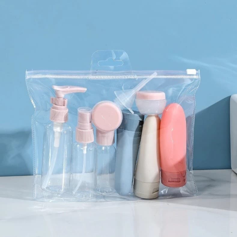 Kit 11 Frascos Porta Shampoo/ Cremes/ Plastico Para Viagem