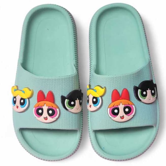 Chinelos Slide Meninas Super Poderosas Leve Docinho Confortável Lindinha Macio Florzinha