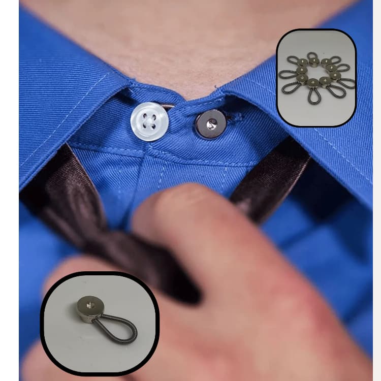 Extensor Alargador de Colarinho para Camisa em Aço Inoxidável Conforto Estilo Praticidade Thafe