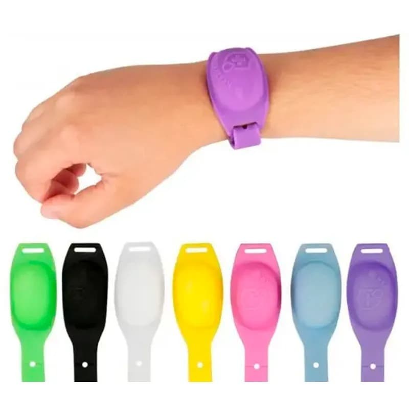 Pulseira porta álcool em gel biossegurança antisséptico Dispenser Cremes