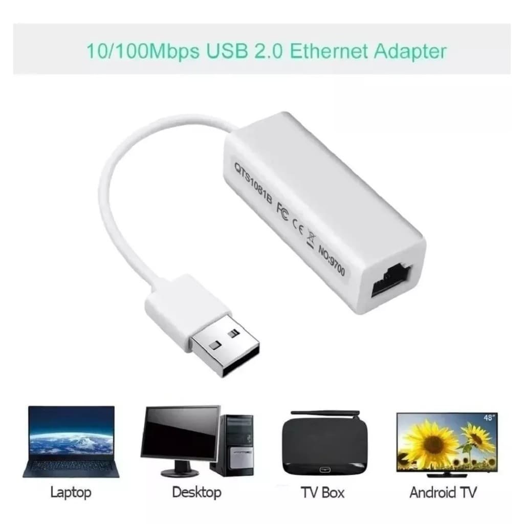 Placa Rede Usb Externa Rj45 Adaptador Lan Ethernet 10/100