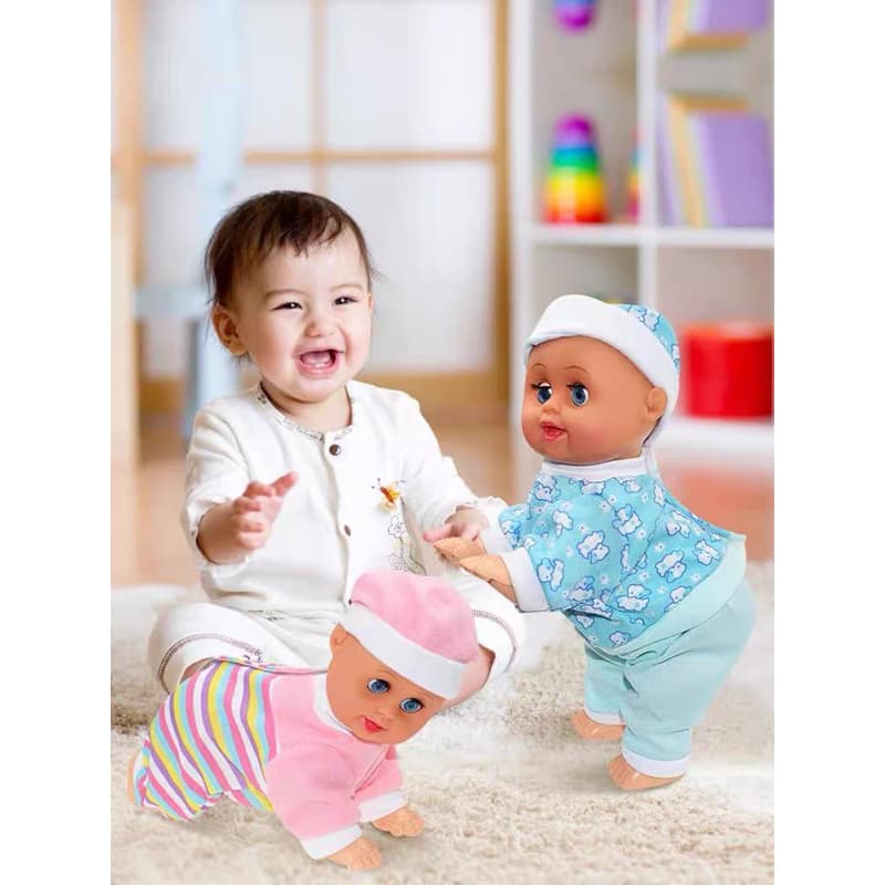 Boneca Bebê Realista Engatinha e Dança com Som, Acessórios e Movimentos, Brinquedo Infantil para Meninas super promoção