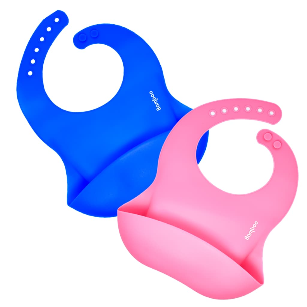 Babador De Silicone Impermeável Pega Migalhas Avental Bebê