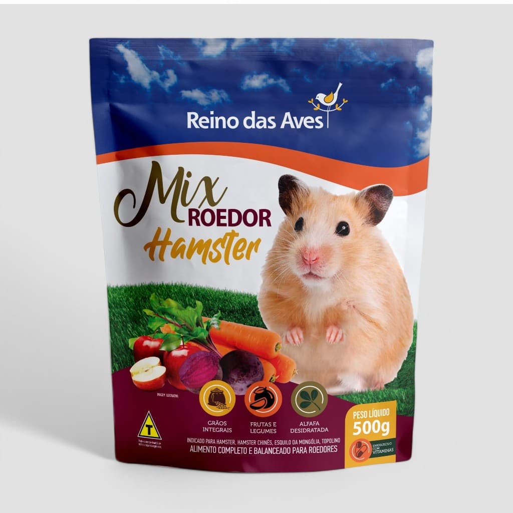 Ração Hamster Gold Mix Roedor 500g