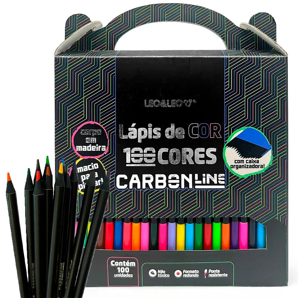 Lapis De Cor 100 Cores Carbon Super Soft Ponta Macia Leoleo Lápis  Marcação Colorido Profissional