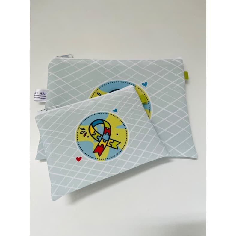 kit 2 necessaires tema TEA,Autismo