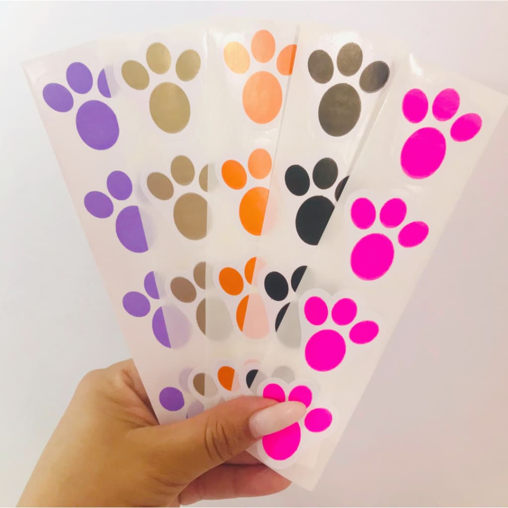 Patinhas Adesivas de Páscoa para Caça aos Ovos e Embalagens