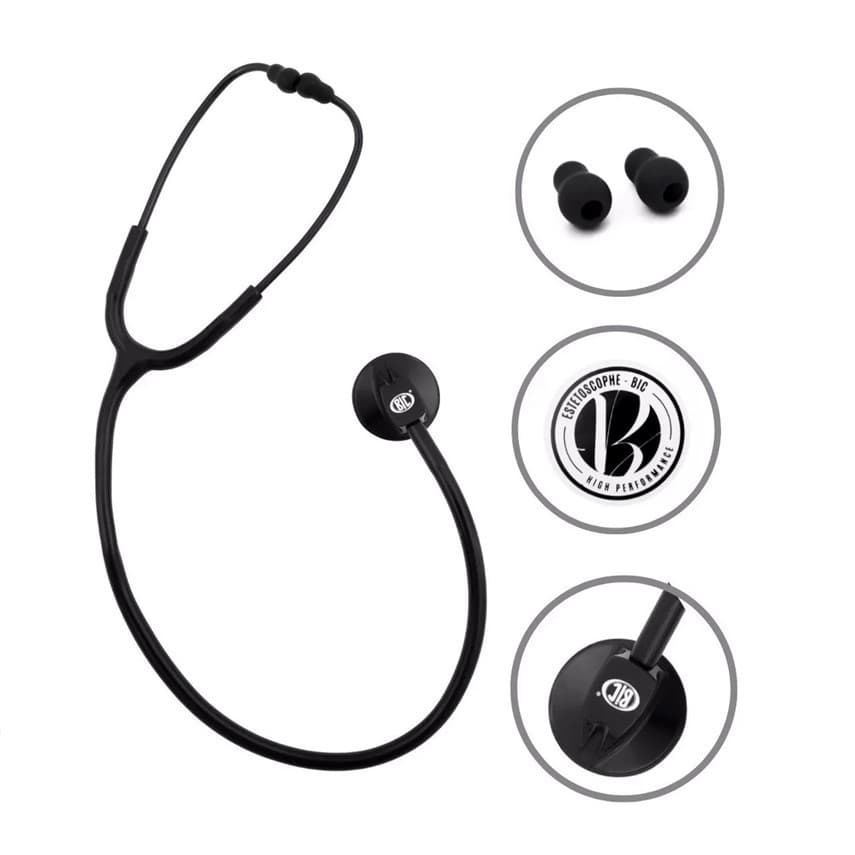 Estetoscópio Bic Standart Black Total Profissional Ausculta Delicada Original