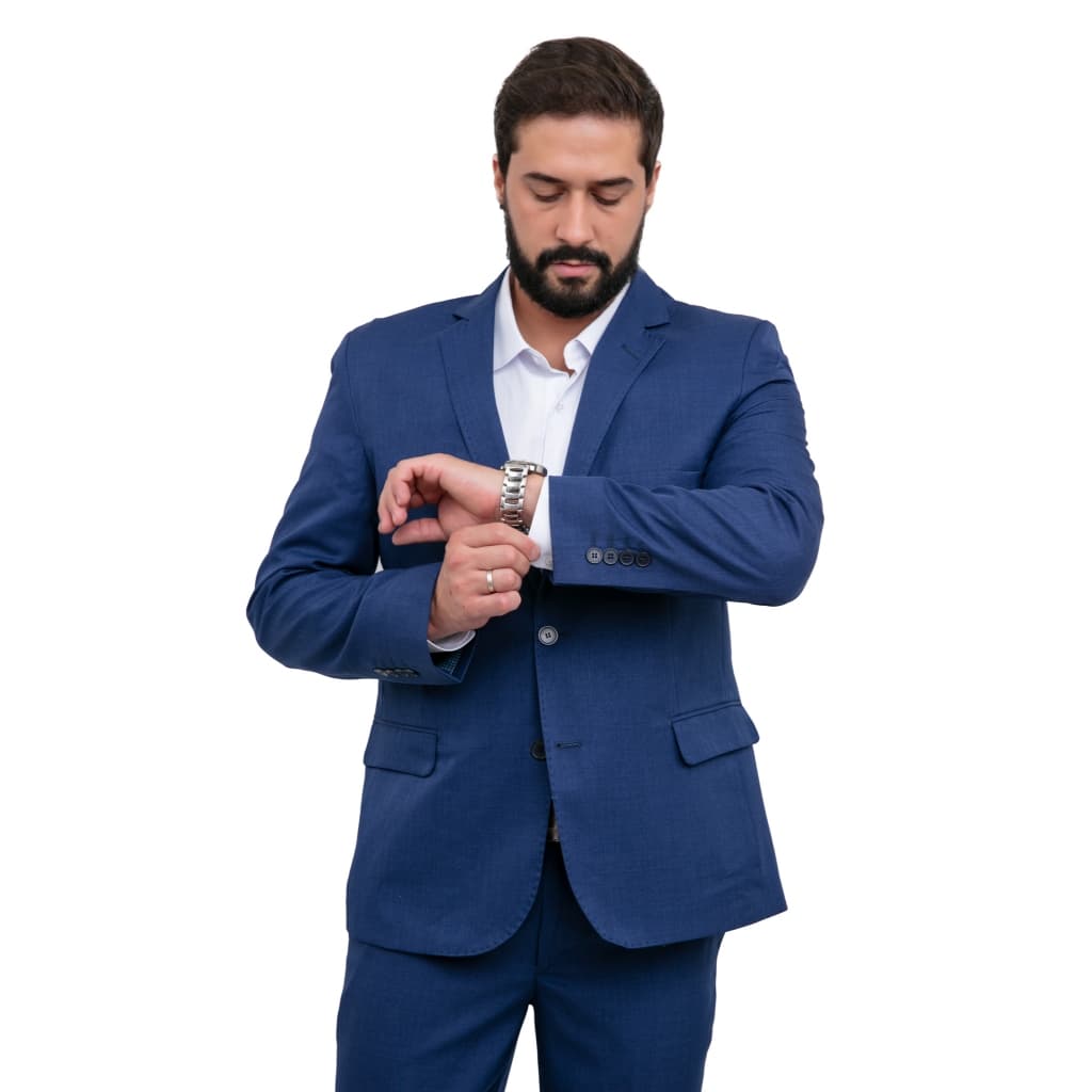 Terno Social Masculino Micro Alfaiataria Calça + Blazer