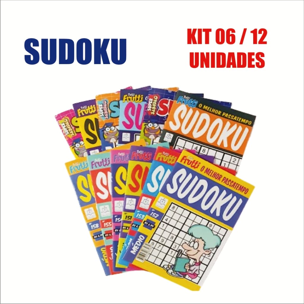 Kit com 06 / 12 / 24 - Revistas Passatempo - Sudoku