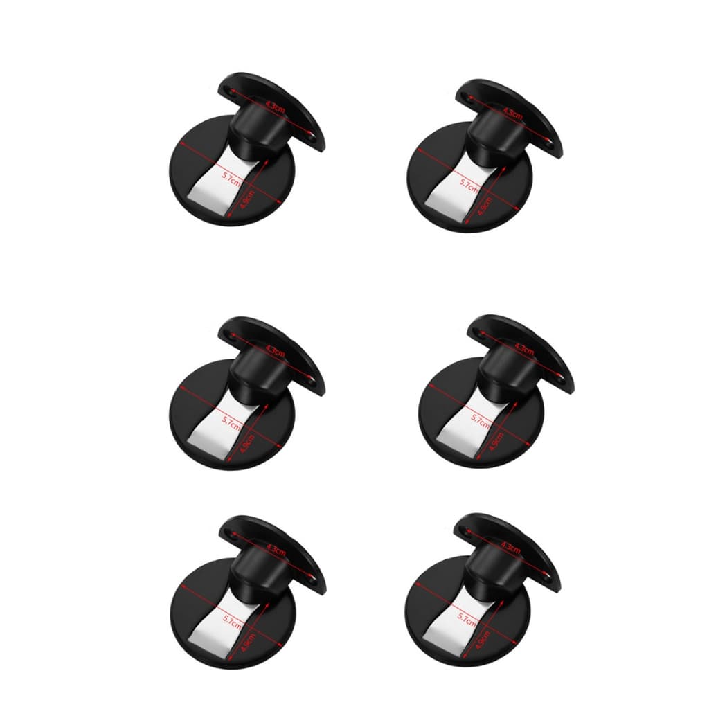 Kit 6 Prendedor Fixador Trava Batedor Magnético De Porta