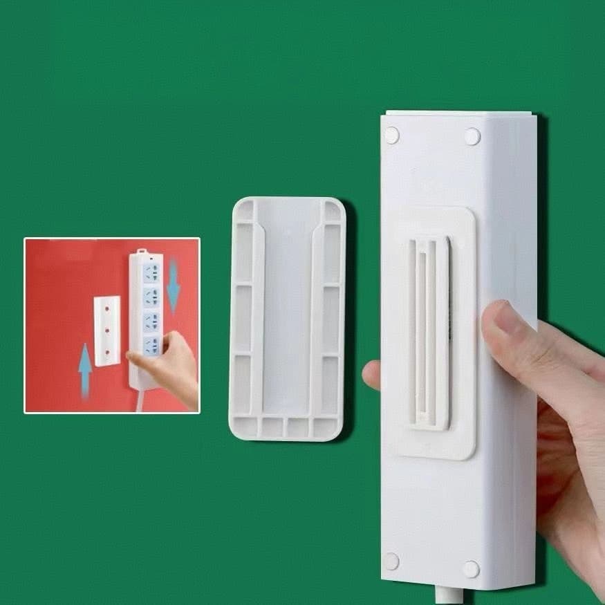 KIt 3 Pcs Suporte P/ Extensão Fixar Filtro de Linha e Objetos Diversos/Household Auto-Adesivo Plugue Fixer Broca Livre