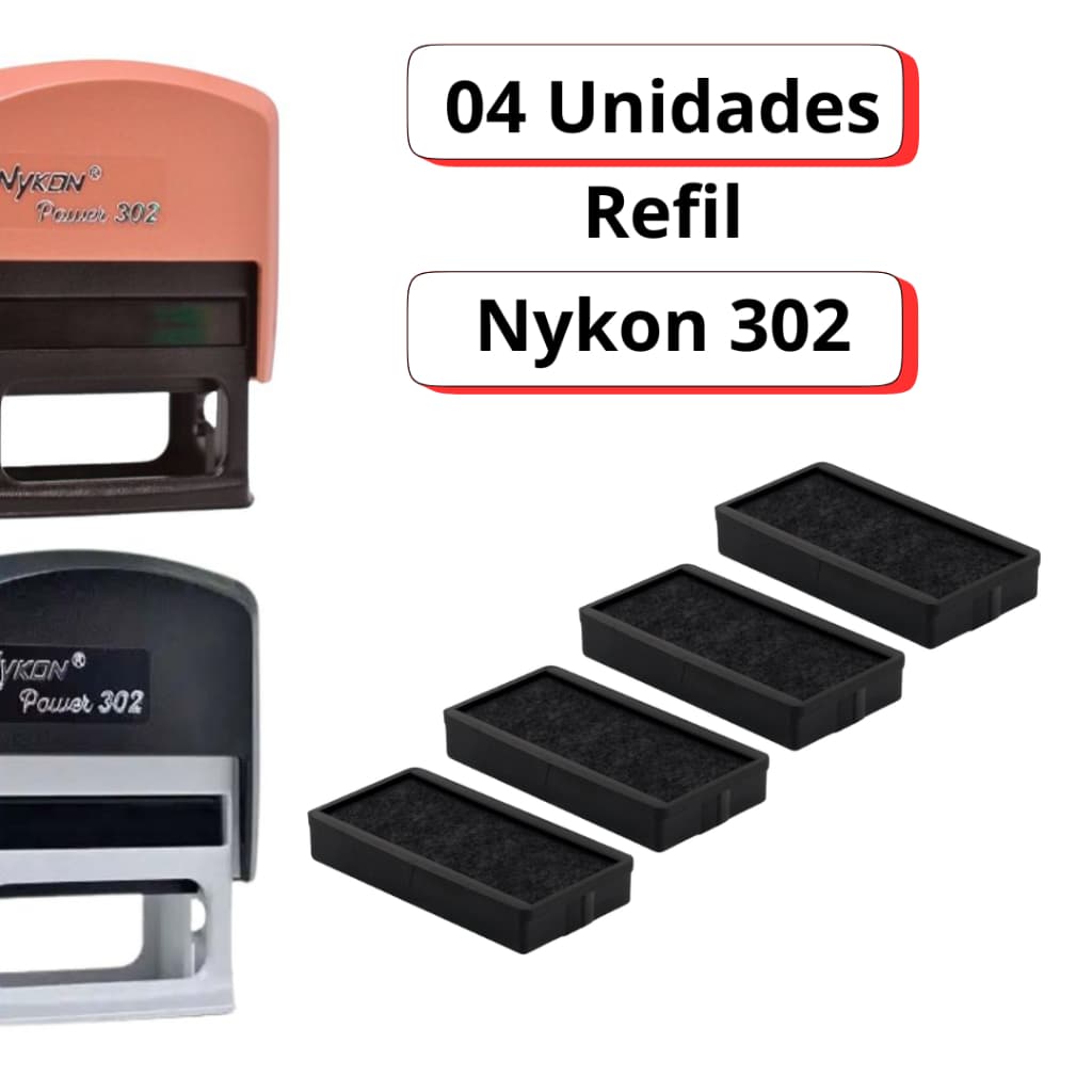 Refil P/carimbo Nykon 302 - 4 Unidade